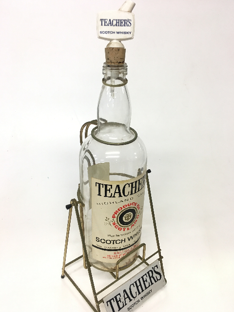 BOTTLE IN STAND, Large Teachers Whisky